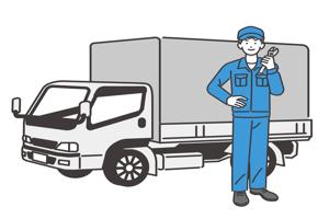 トラックの風防（導風板）の取付方法